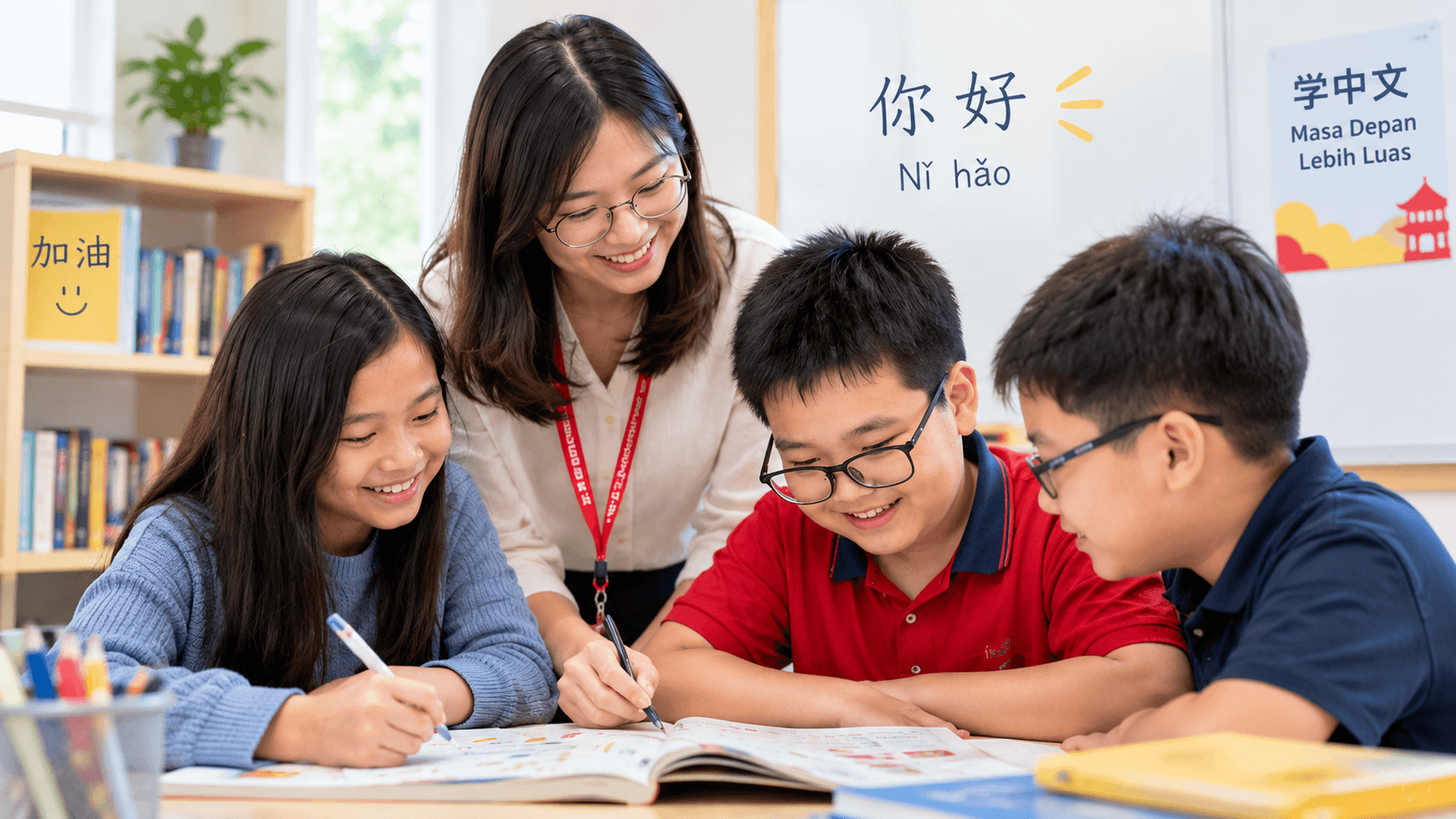 Suasana Belajar Mandarin Interaktif di Bright Mandarin